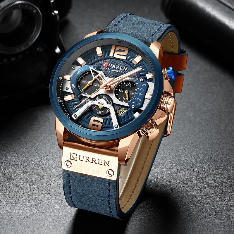 Reloj Curren Blue Chrono Deportivo